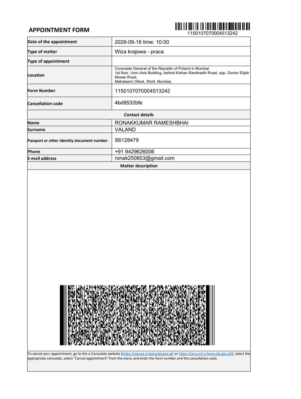 Appointment Form