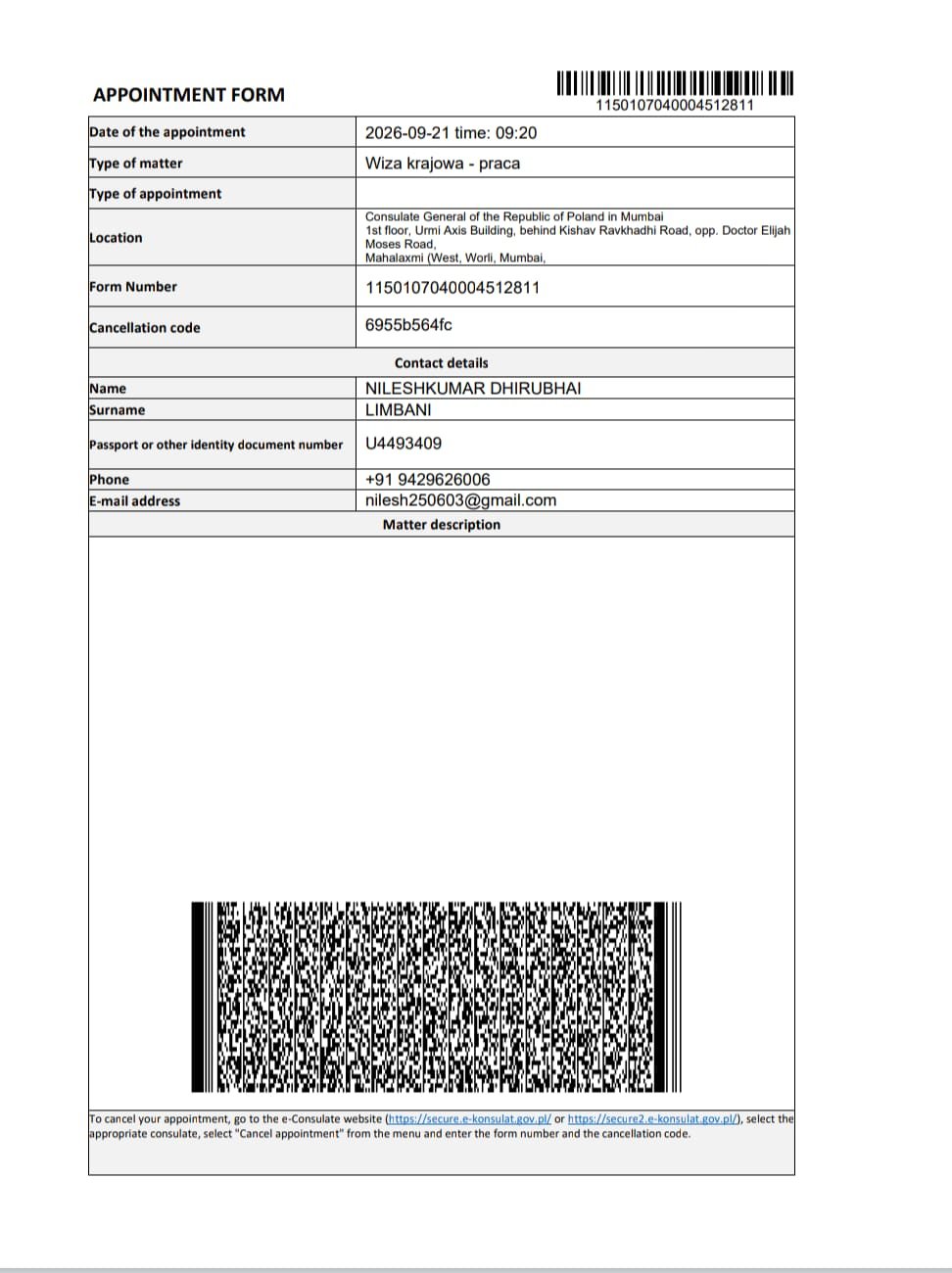 Appointment Form