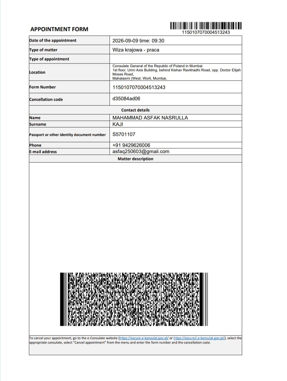 Appointment Form